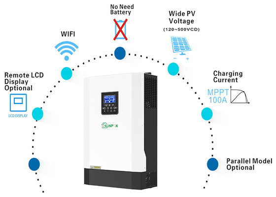 Hybrid Off Grid Solar Inverter Three Phase 5kw 8kw 10kw 12kw