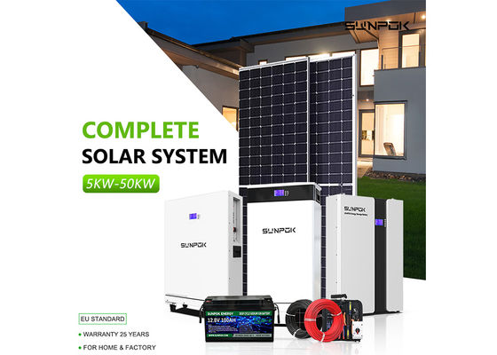 20Kw 10Kw 5Kw On Grid Hybrid Solar System Complete Home Solar Panel Power Mounting System Off Grid Solar Energy System
