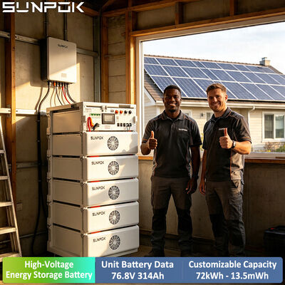 SUNPOK High Voltage HV Battery Packs for Solar Energy Storage System 76.8V 314Ah Lithium Ion Battery Pack