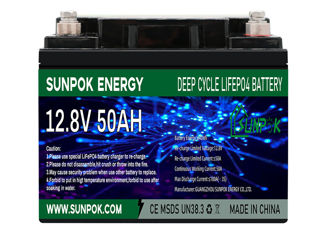 12V 50Ah Baterai Lithium Ion Deep Cycle Untuk Penyimpanan Energi Tenaga Surya