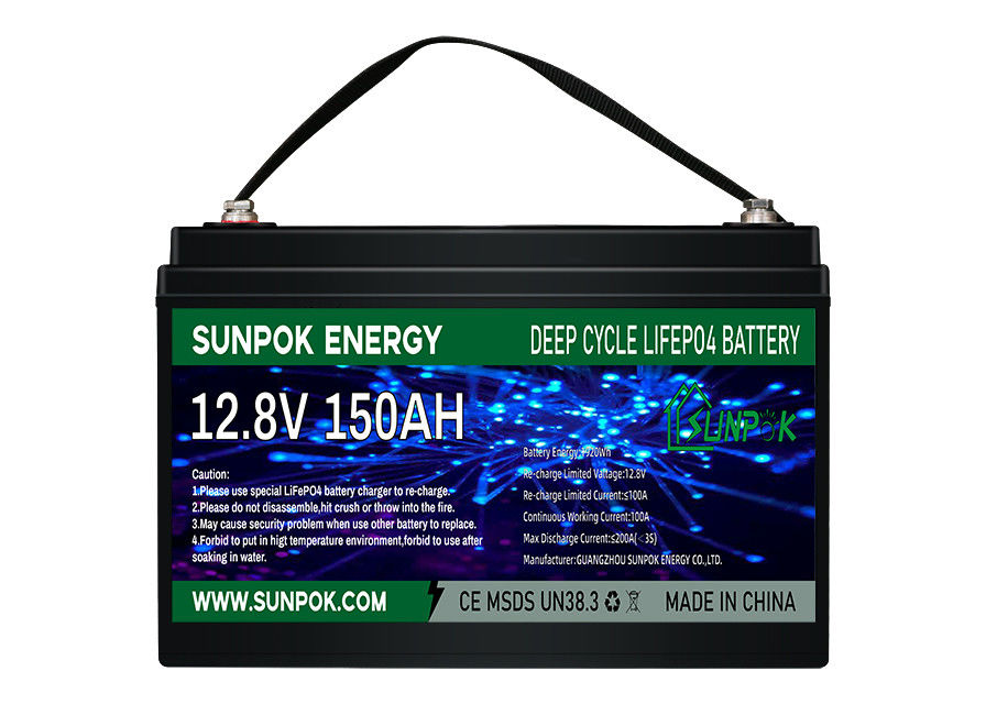 Baterai Lithium Deep Cycle LiFePo4 12V 100Ah Ringan Untuk RV Dengan Modul Bluetooth