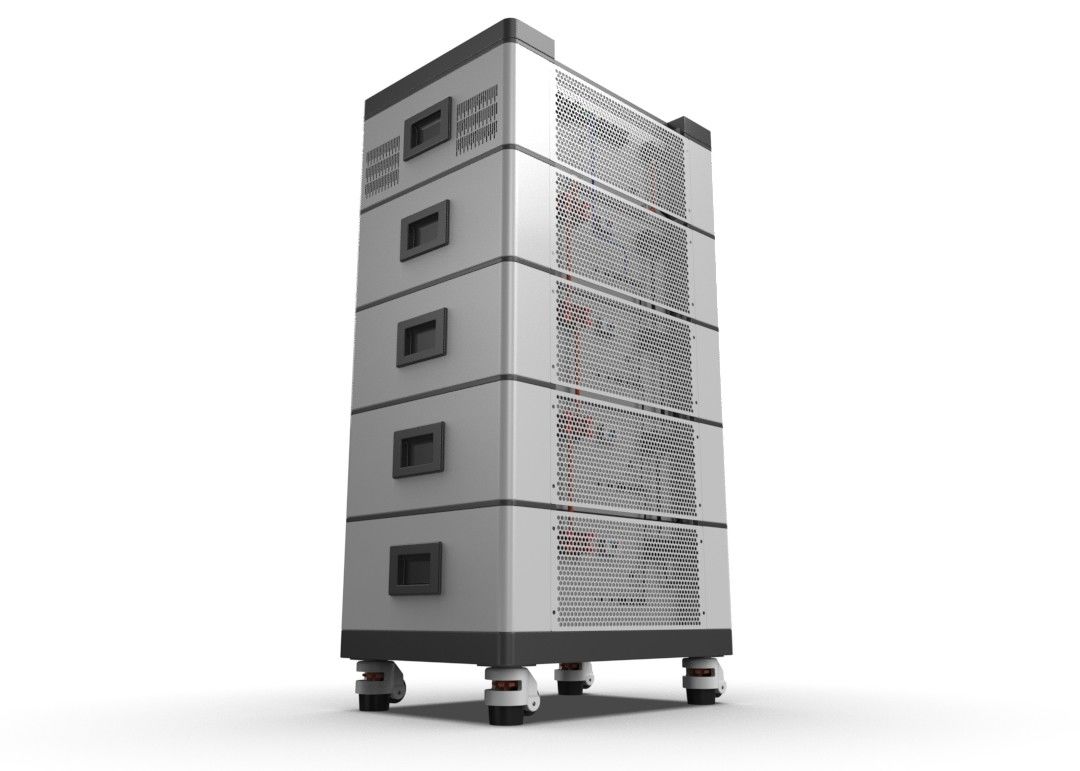 Baterai Lithium Ion 100ah 200ah Ditumpuk Semua Dalam Satu Sistem ESS Baterai Penyimpanan Energi Hibrida Tegangan Tinggi