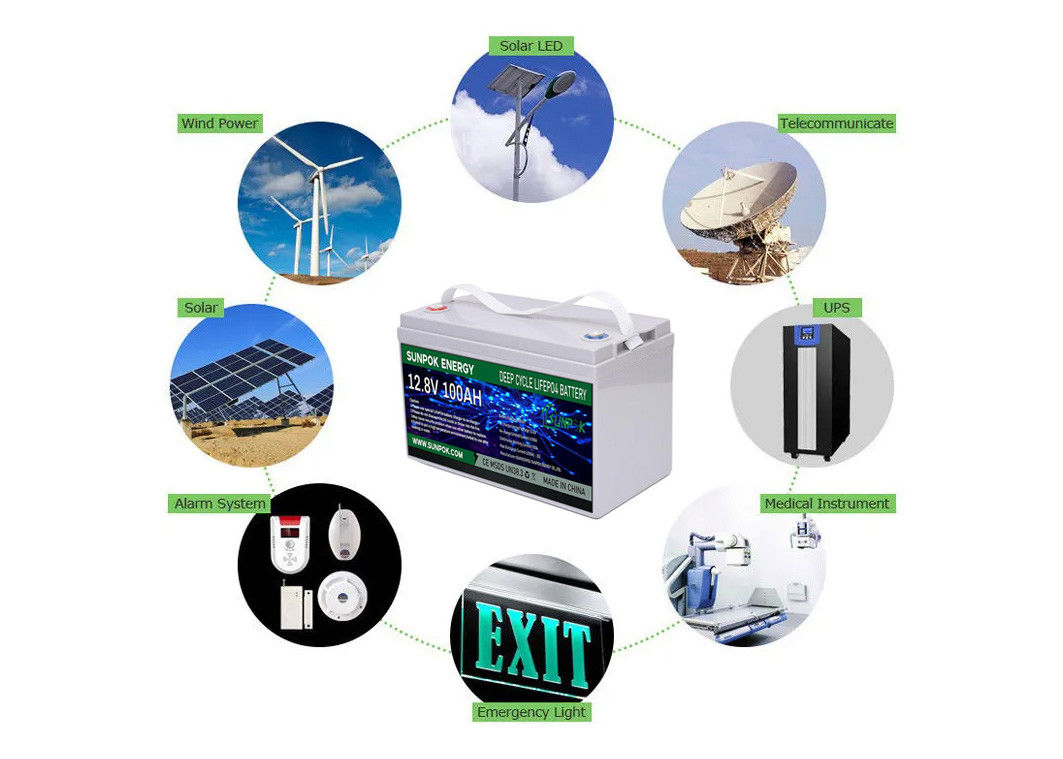 Baterai LiFePo4 Lithium Ion Deep Cycle 12v 24V 100ah 200ah Baterai Agm Gel Umur Panjang