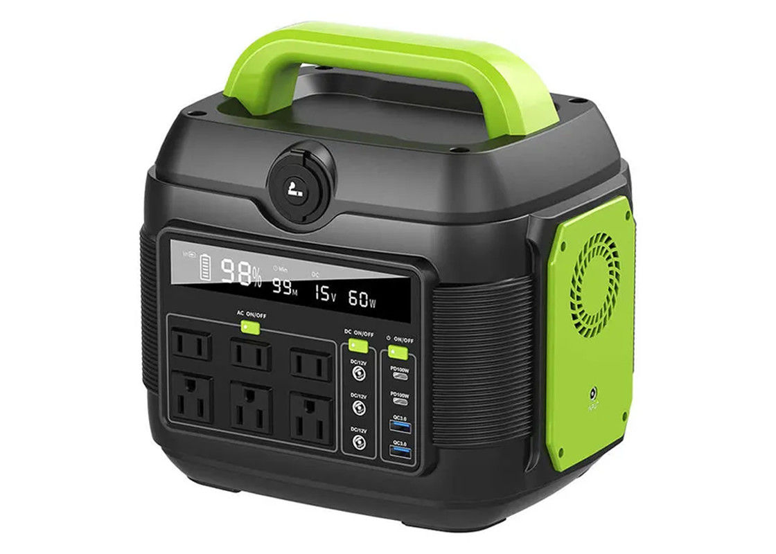 Catu Daya Portabel 600w Luar Ruangan 110/220v Ac Outlet Baterai Isi Ulang Berkemah