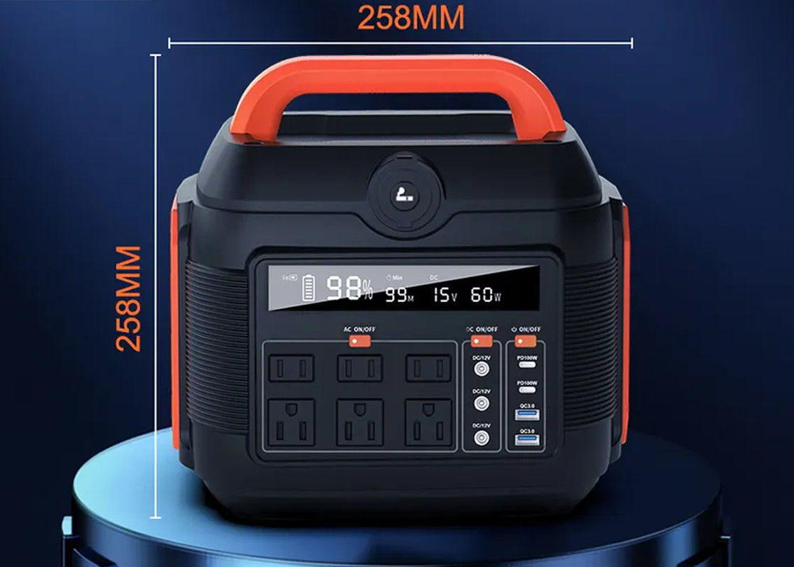 Catu Daya Portabel 600w Luar Ruangan 110/220v Ac Outlet Baterai Isi Ulang Berkemah
