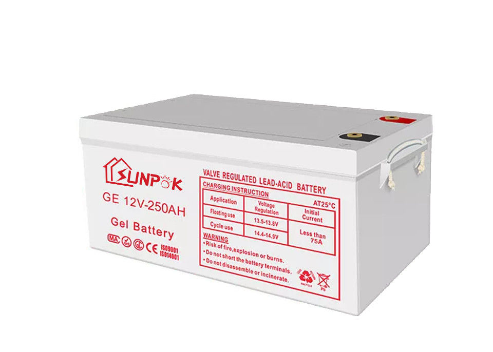 Off Grid Inverter Baterai Gel 12V Kapasitas 100Ah 1600A Pelepasan Maksimal 0,25 MΩ Resistensi