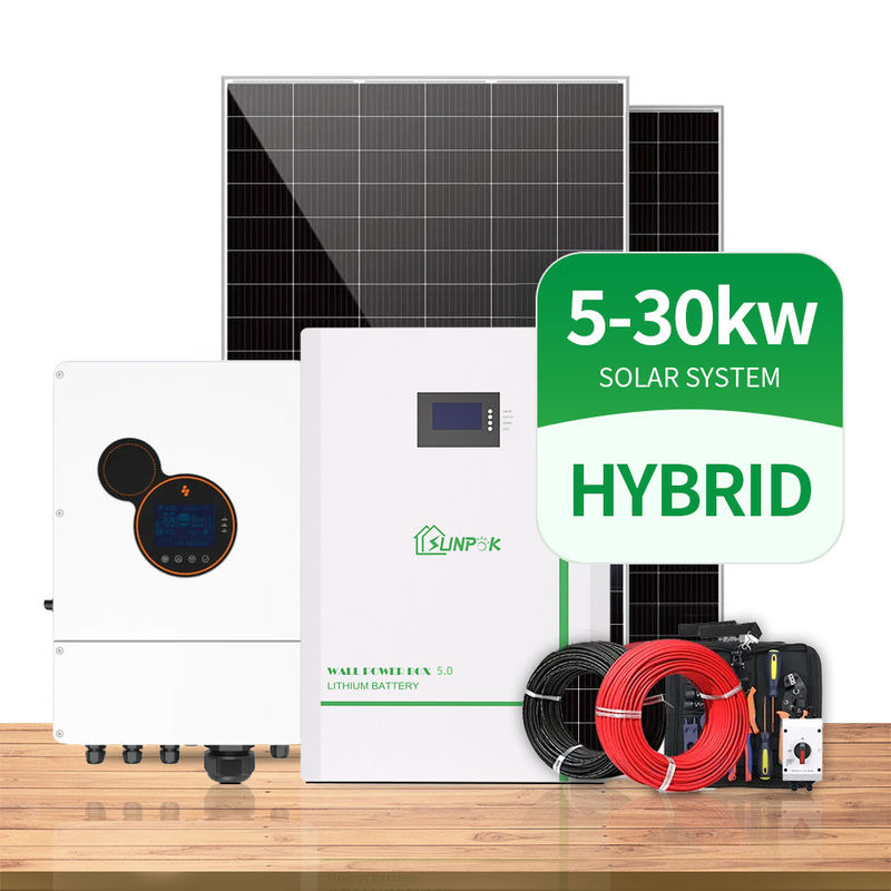 600W Hybrid Solar System Kit 3 Phase Solar Generator Dengan Set Panel Lengkap