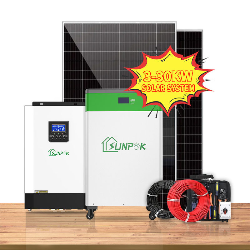 Lithium ion Solar Home System Panel Pv 10kw 20kw 30kw Set Off Grid Solar Power Hybrid