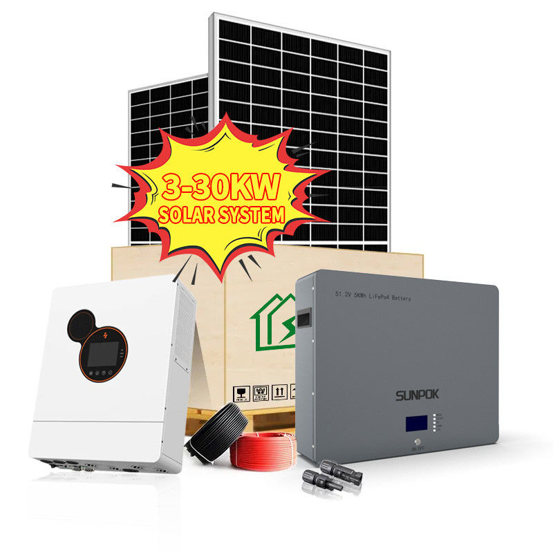 ODM LCD Display Sistem Tenaga Surya Hibrida Kit On Off Grid Sistem Tenaga Panel Surya Hibrid