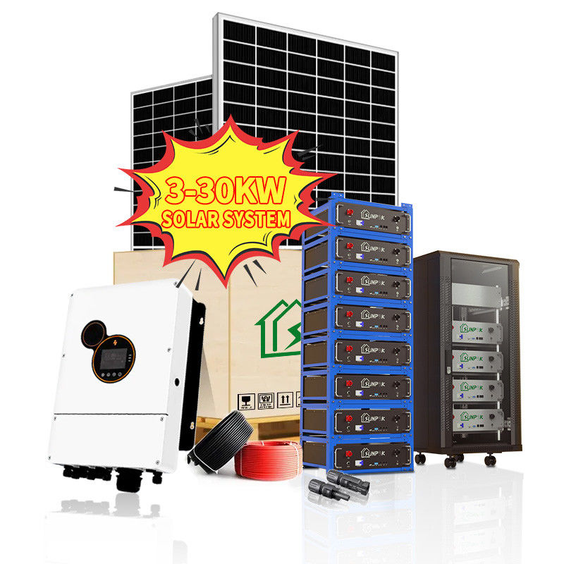 LiFePo4 Hybrid Solar System Kit 5kw 10kw 20kw Off Grid Solar Power System Produk Energi Surya