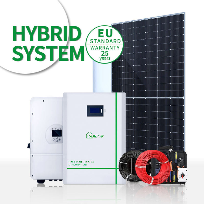 Sistem tata surya rumah Sunpok 10kw 30kw 50kw 90kw sistem panel surya rumah sistem tenaga surya domestik