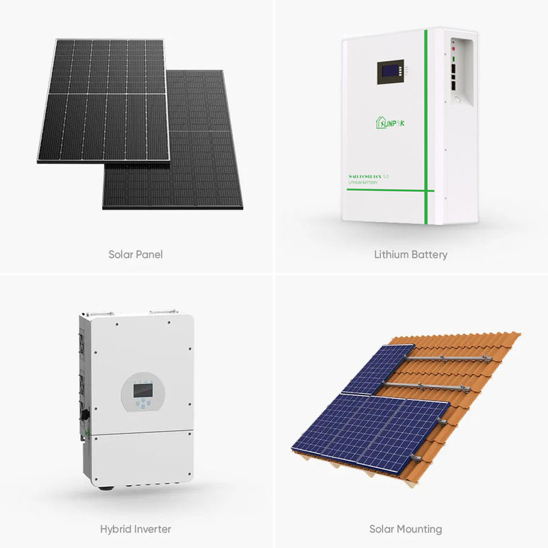 Sunpok 3kw 5kw 10kw solar home system 10 Kw Solar Power System Untuk Rumah Prefab