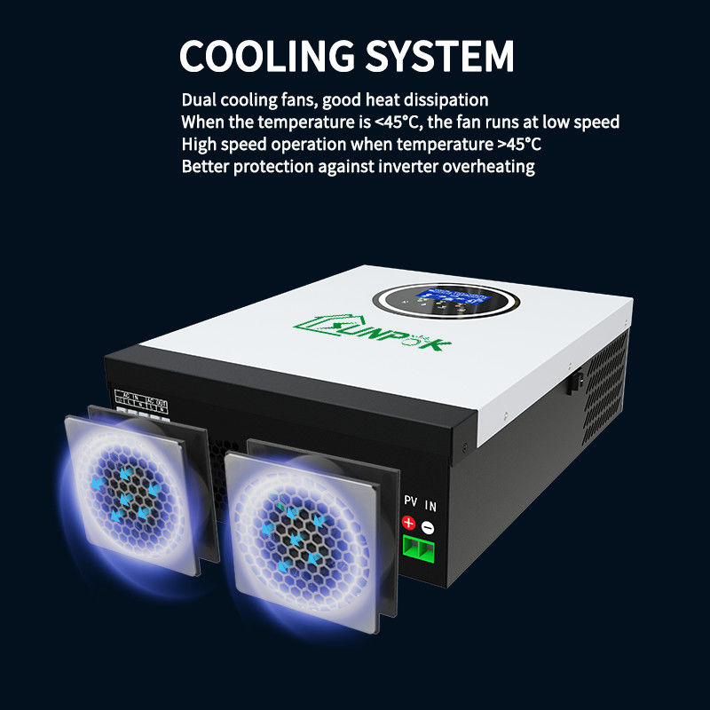 Sunpok 5kw 6kw 7kw On Grid Off Grid Solar Inverter Rumah Menggunakan Hybrid Off Grid Inverter