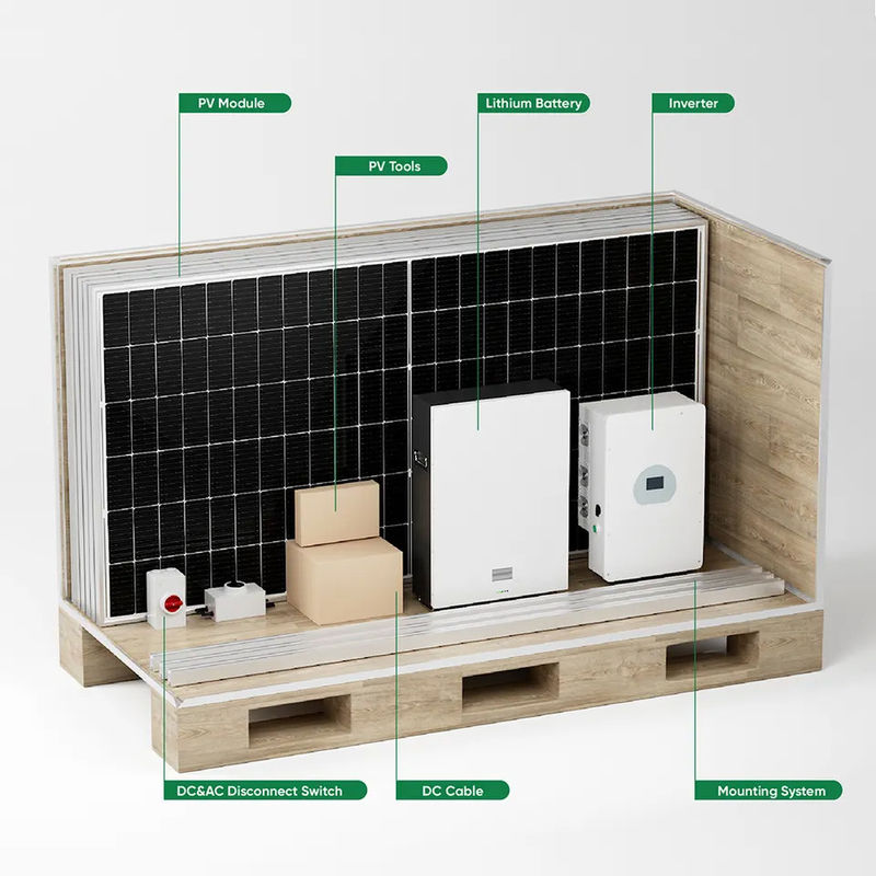 Inverter Sistem Energi Surya Hibrida Power Off Grid Perumahan Untuk EU 10kw 12kw