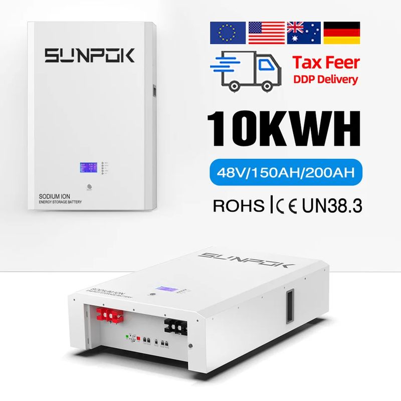 Model SP-48100-BG-NA Baterai Natrium Ion Dengan Kapasitas Tinggi Dibangun - Dalam BMS