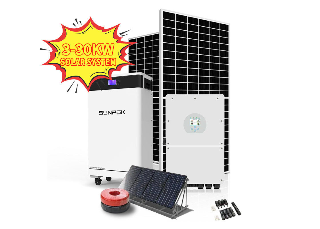 Sistem energi surya dengan baterai lithium 20kw 15kw 16kw 10kw off Grid Sistem tenaga surya Sistem penyimpanan energi surya