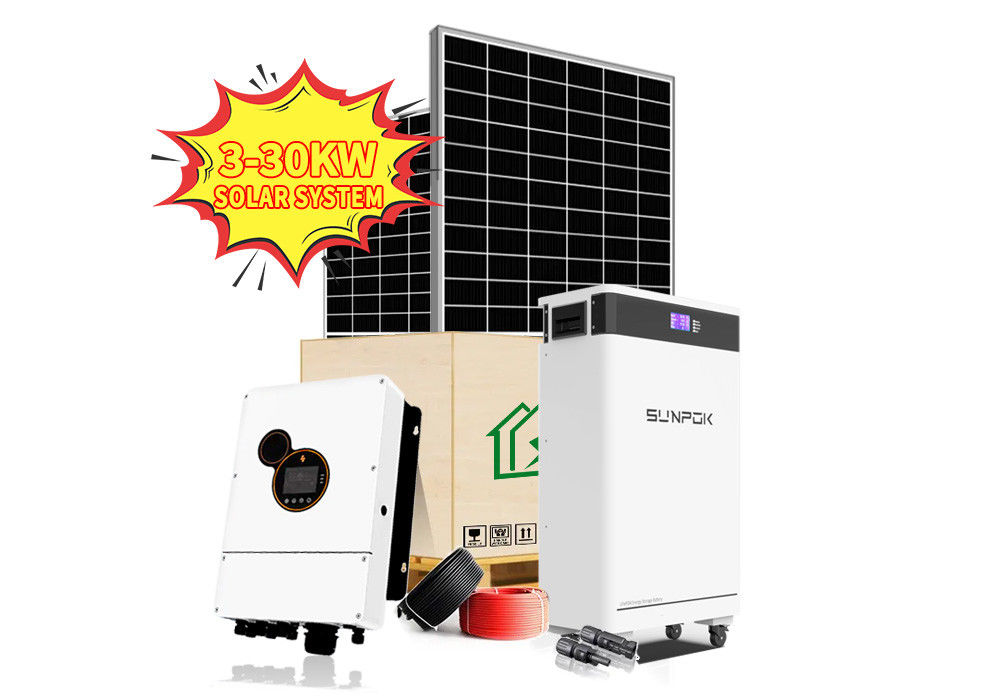 Sistem Surya 6.2kw Lengkap 6.2KW 11KW Kit Surya Lengkap Off Grid Sistem Panel Surya untuk Rumah Sistem Energi Surya