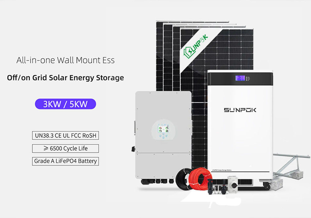 Panel Surya Kit Lengkap Untuk Rumah 3KW 5KW 8KW 10KW 15KW 20KW Sistem Surya Hibrida Sistem Penyimpanan Energi Rumah