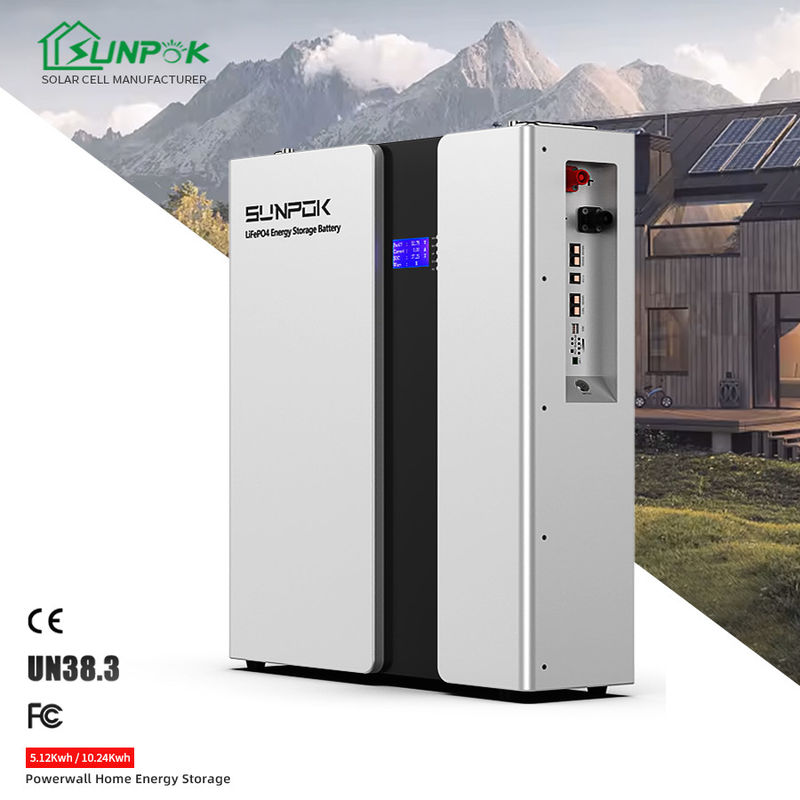 Dinding Surya Dipasang 48v 50ah 100ah 150ah 200ah Energi Storage Powerwall 5kw 10kw Lifepo4 Lithium Ion Baterai