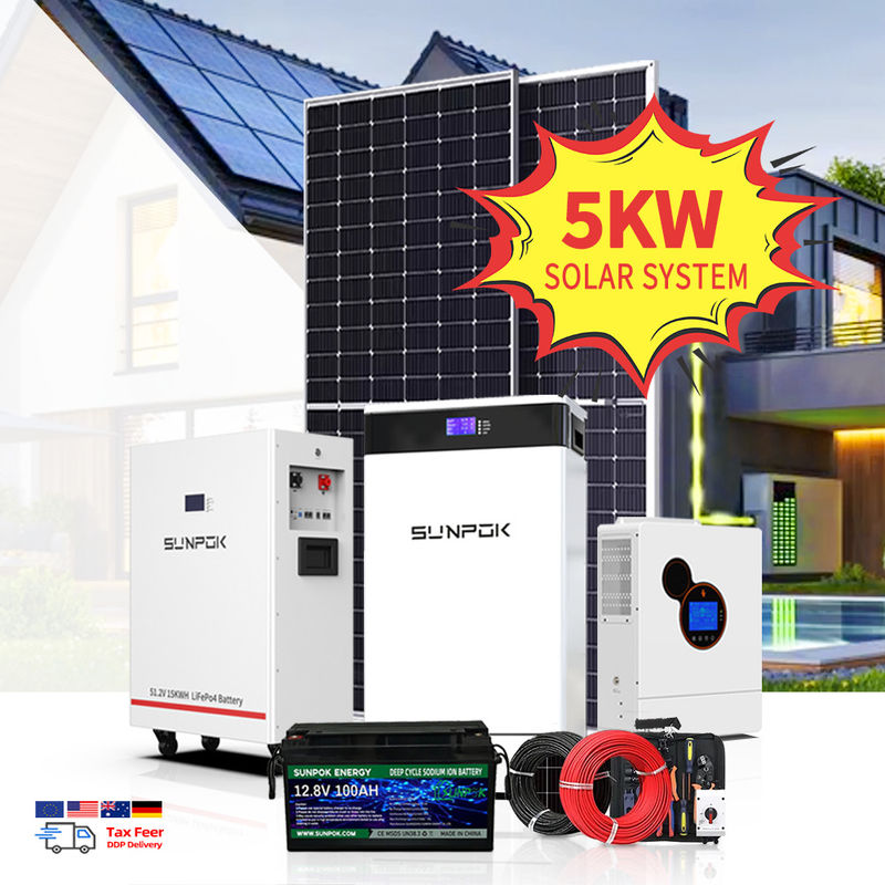 Off Grid 10Kwh Rooftop Solar Power System 15Kw 10Kw 5Kw Set lengkap Sistem Offgrid Hibrida Biaya
