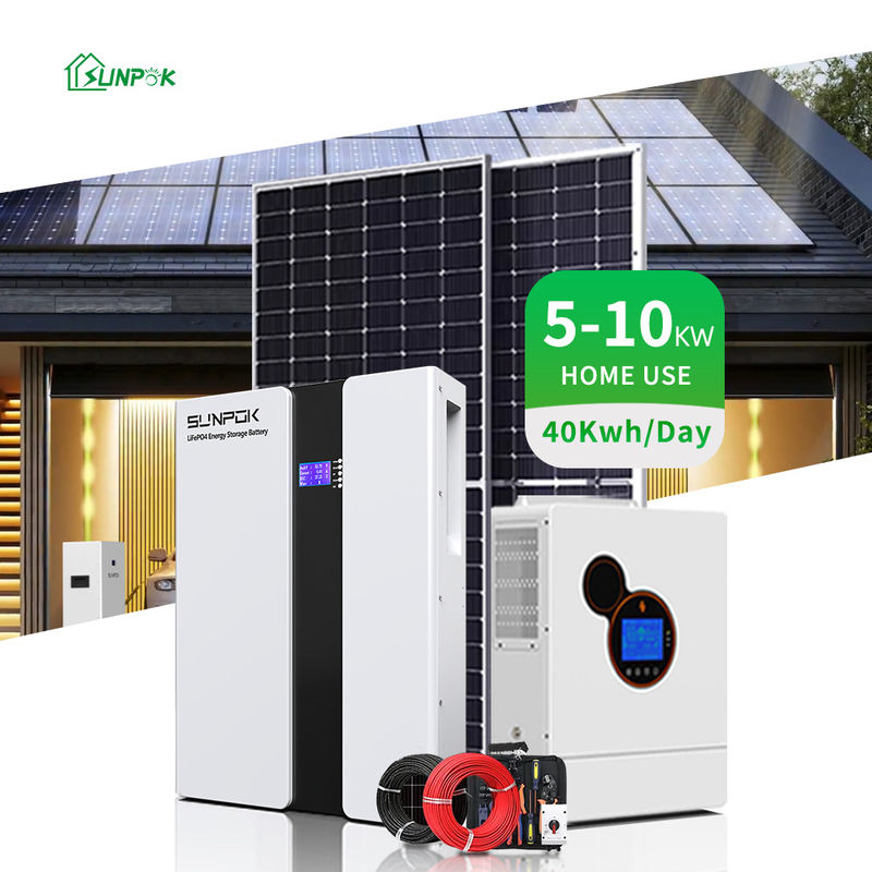 Sistem Tenaga Surya 3kw 5kw 10kw 12kw 15kw Hybrid Off Grid Panel Surya Lengkap