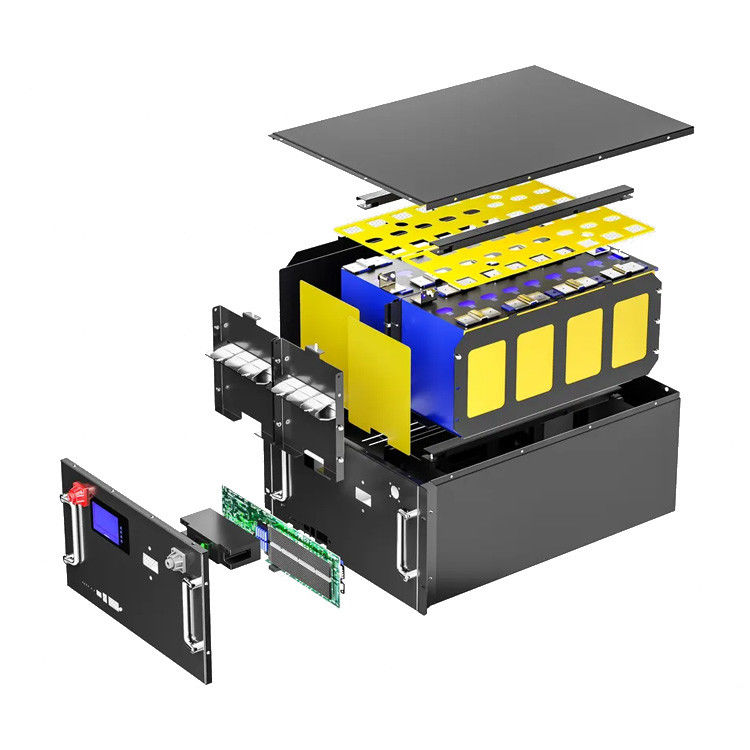 Penjualan panas 48V Rak-mounted Baterai Rak Gunung Lifepo4 100Ah 200Ah Lithium Ion Baterai