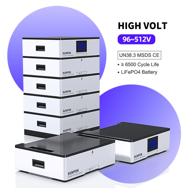 Baterai lithium-ion DC tegangan tinggi 51.2v 400AH 20KWH Baterai penyimpanan energi rumah tangga terintegrasi