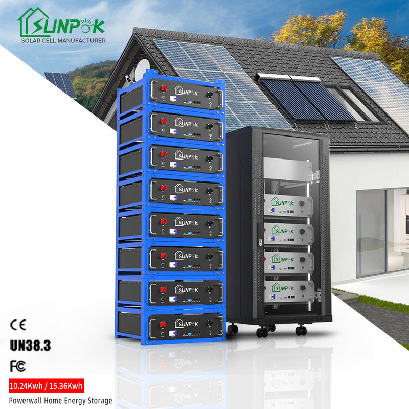 Baterai Rak Sistem Penyimpanan Energi Rumah Lifepo4 Baterai Dengan Bluetooth 48V 200AH 10kwh