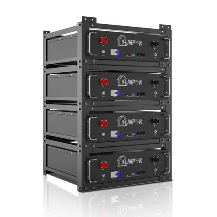 Rack Phosphate Baterai Jenis Litium Besi 48V 100AH Panel surya Rumah Ion Litium