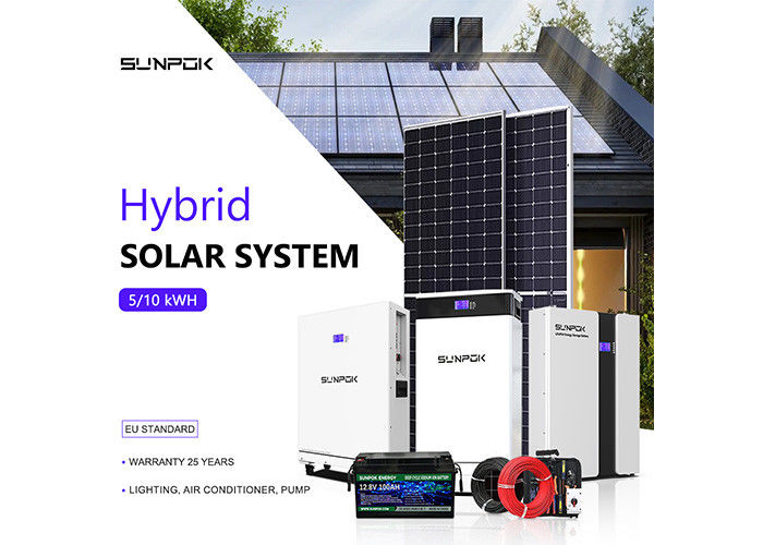Sistem Tenaga Surya 3kw 5kw 10kw Home Solar Panel Kit Untuk Rumah Prefab