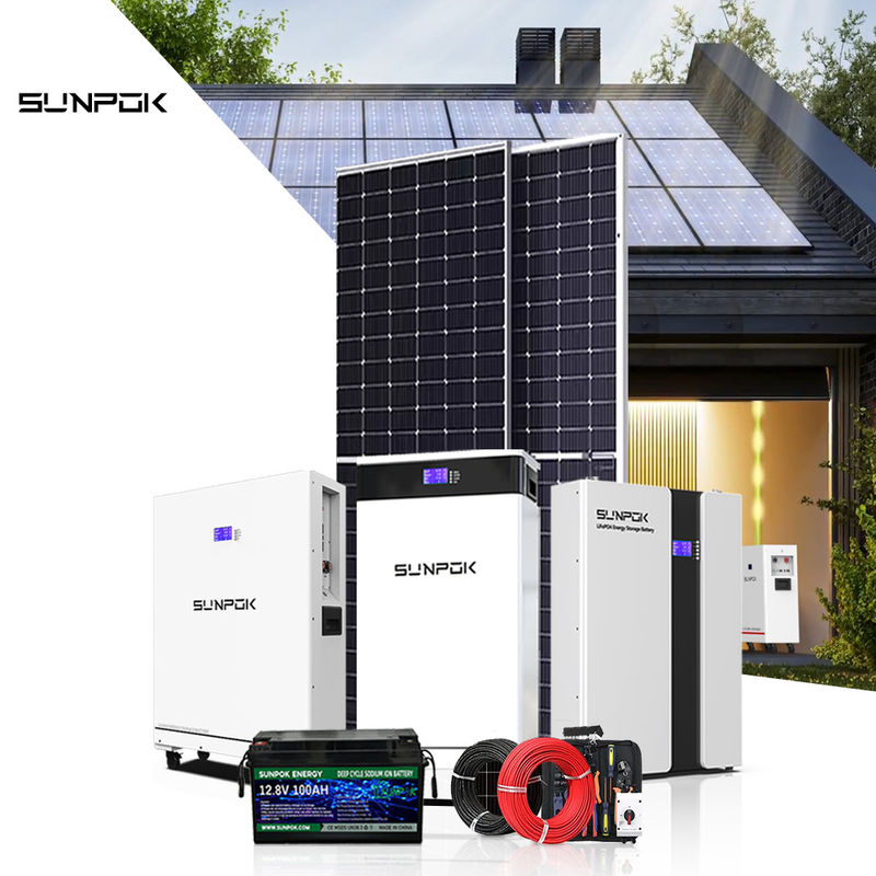 Sistem Energi Surya Baru 10kw 15kw 30kw Baterai Sistem Surya 48v 200ah 400ah Baterai Lifepo4