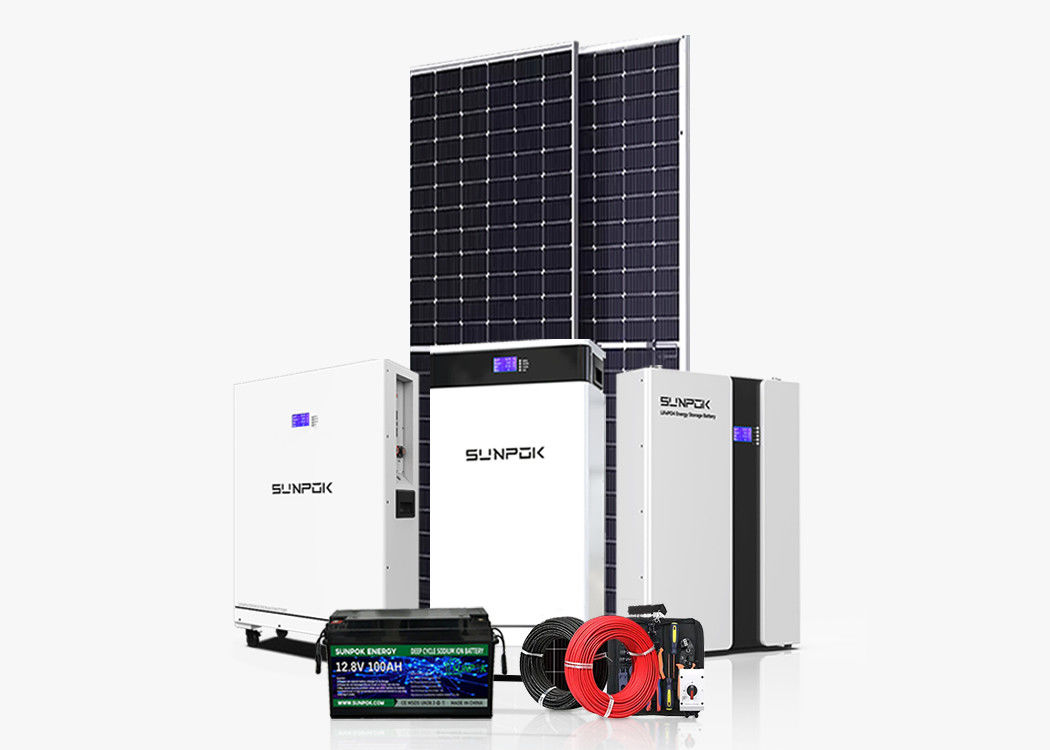 10kw Offgrid Solar Power System Rumah 5kw 20kw 30kw Sistem penyimpanan energi surya