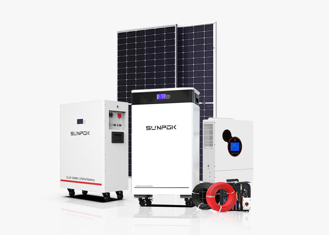 Home Sistem Surya 30kw Lengkap 10kw 15kw Sistem Invert Baterai Litium Tenaga Surya Industri