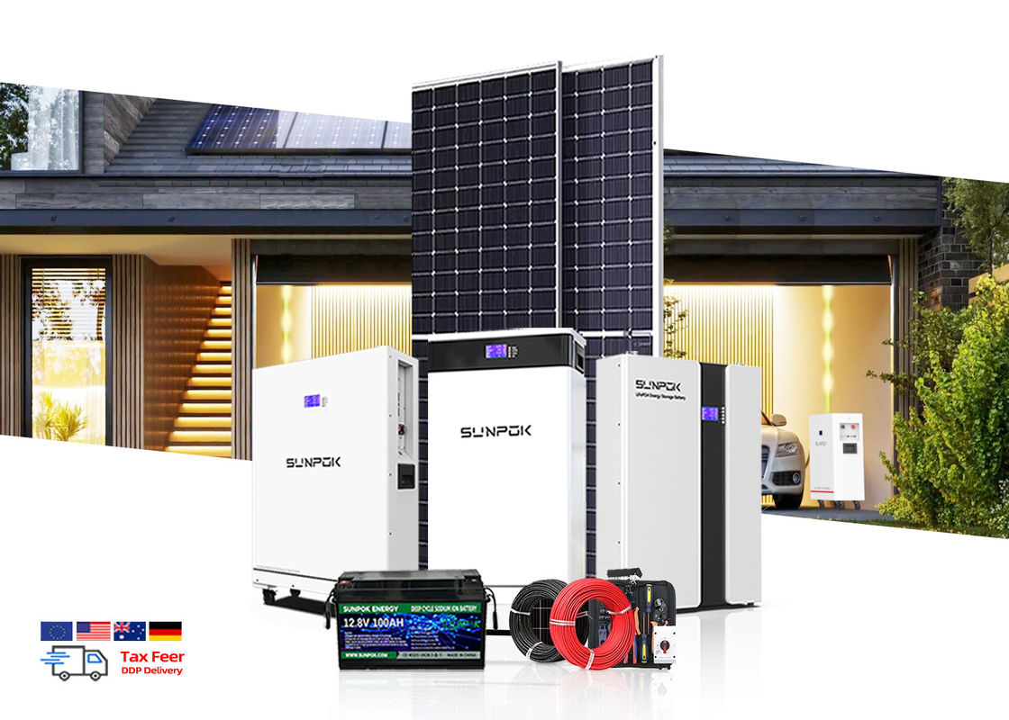 Off Grid Hybrid 8Kw 10Kw 20Kw 30Kw Panel Surya Dengan Baterai Dan Inverter Kit Lengkap Sistem Tenaga Surya