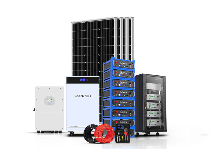 Off Grid Photovoltaic Solar Energy System 5Kw 10Kw 12Kw Komplit Hybrid Solar Power Systems Kit Untuk Rumah