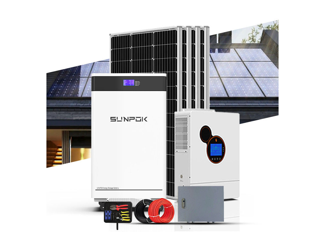 Sistem Surya Kit Lengkap Rumah 10kw 15kw 200kw Off Grid Power Inverter Baterai Panel penyimpanan Sistem Energi Surya