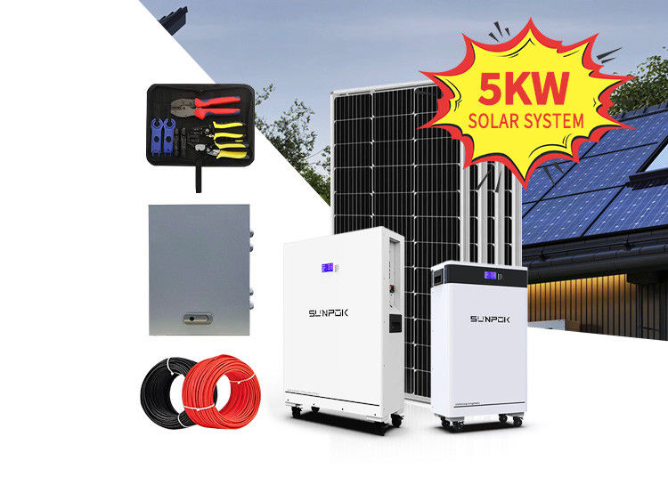 Sistem Surya 8kw 10kw 12kw 15kw Kit Panel Surya Dengan Baterai Lithium Dan Inverter