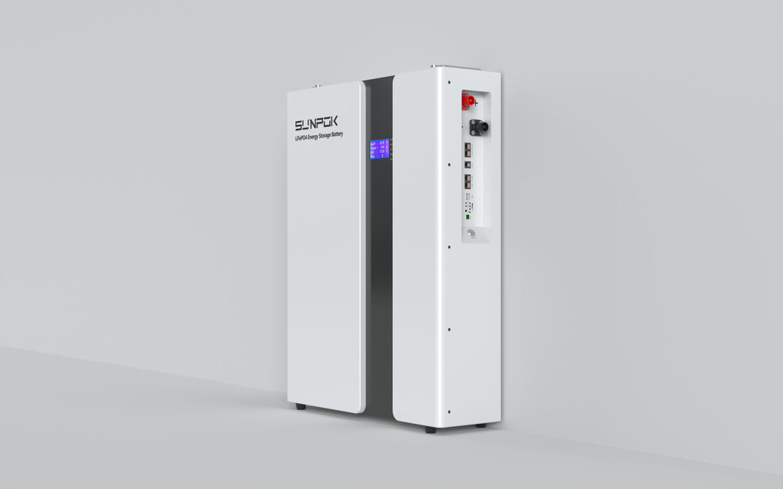 Sunpok Amerika Serikat gudang 48V baterai lithium ion 10KWH 51.2V 200Ah Solar System dinding