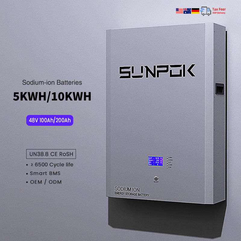 Baterai Natrium 48V Baterai Energi penyimpanan 5Kwh 48V 200Ah 100Ah Lifepo4 Baterai Natrium Ion