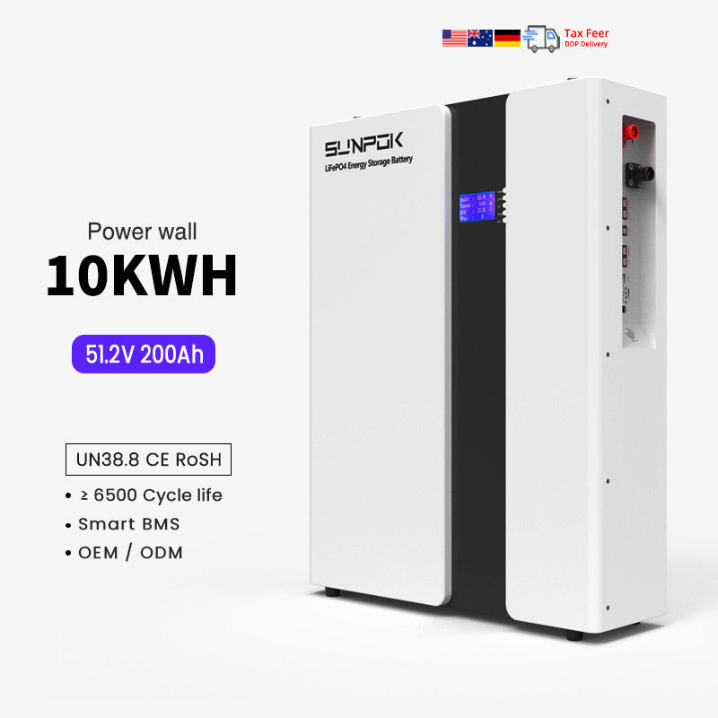 Home Power 48V 200Ah Lithium Ion Baterai 10Kwh LiFePo4 Baterai Smart BMS Sistem Surya 51.2V 100Ah Baterai penyimpanan energi