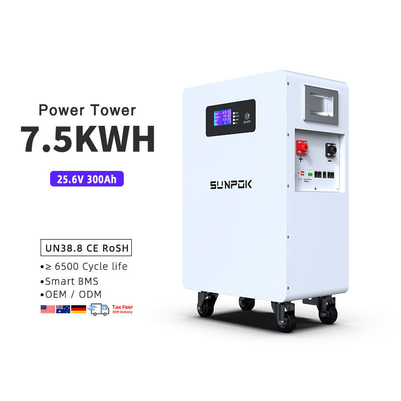 2025 Desain Baru 7.5Kwh Baterai 24V 300 Baterai Litium Ion 300Ah Baterai Litium 300Ah Sistem penyimpanan energi surya