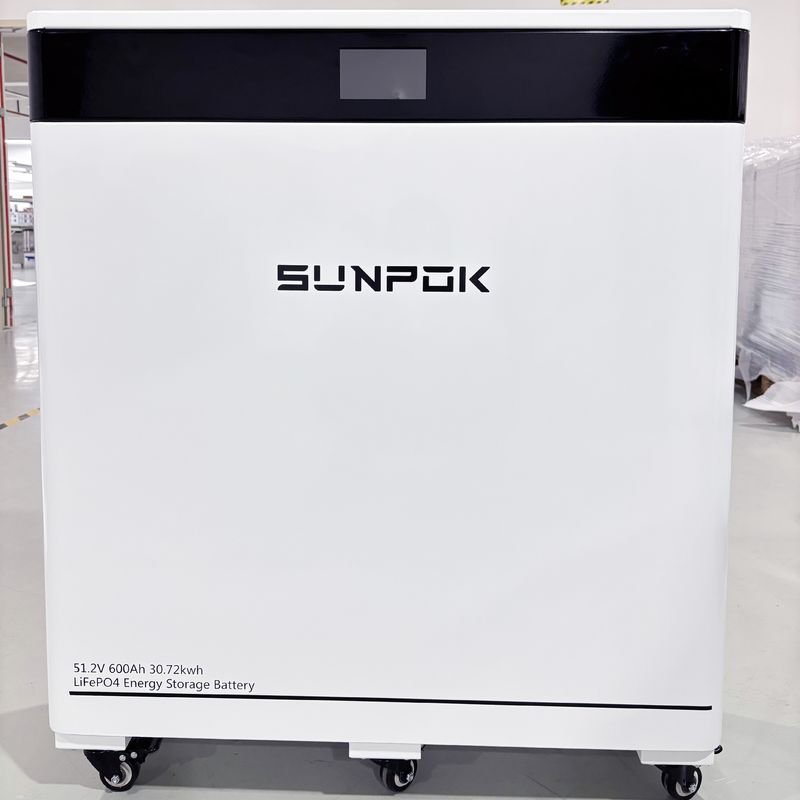 51.2v 600ah Lifepo4 48v Baterai 30kwh Lithium Baterai Dengan Roda Untuk Energi Surya Baterai Sistem Penyimpanan