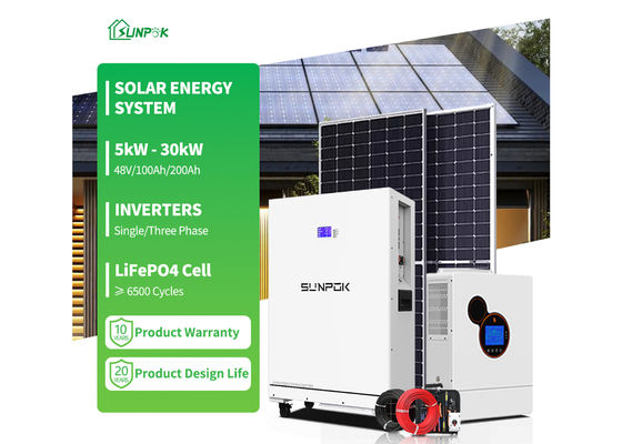 Hybrid Off Grid Solar Power System 5kw 10kw 15kw Complete Solar System