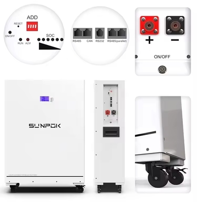 Pak Baterai Penyimpanan Energi LiFePO4 48V 51.2V 400Ah 20kWh LiFePO4 untuk Sistem Penyimpanan Energi Rumah