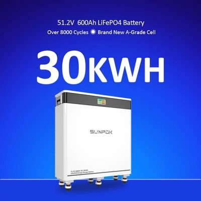 Customization 48V 600Ah LiFePO4 Lithium Battery Solar Panel Split System CAN Communication Home Energy Storage
