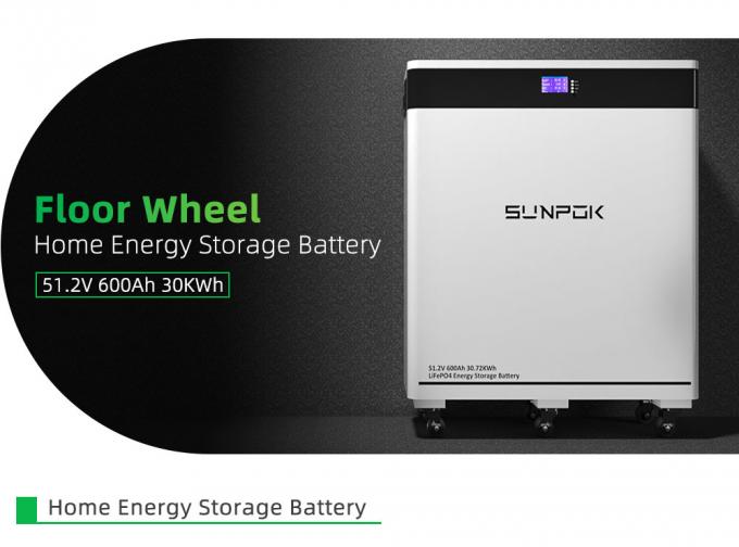 2025 Baru 30KW 600Ah 51.2V 8000 Siklus Vertikal Bergerak LiFePO4 Baterai Paket Sel Surya untuk Sistem Penyimpanan Energi Rumah 0