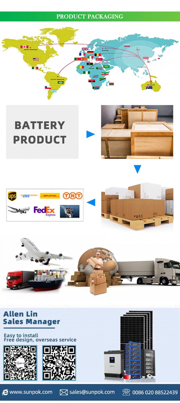 2025 Baru 30KW 600Ah 51.2V 8000 Siklus Vertikal Bergerak LiFePO4 Baterai Paket Sel Surya untuk Sistem Penyimpanan Energi Rumah 9