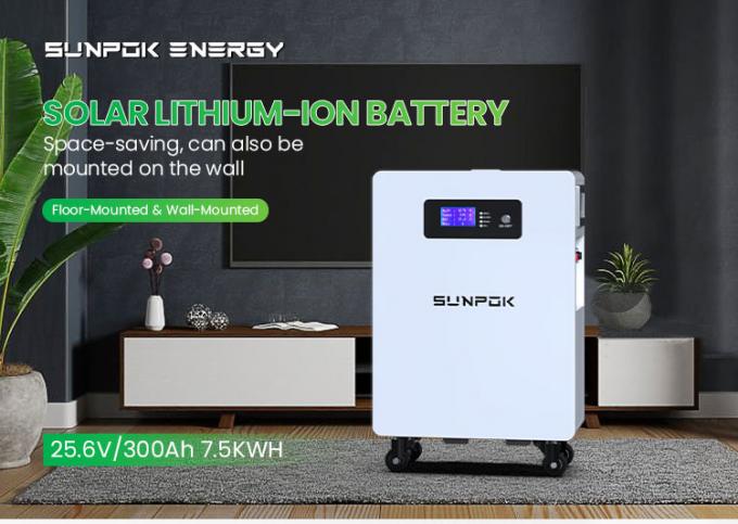 2025 Desain Baru 7.5Kwh Baterai 24V 300 Baterai Litium Ion 300Ah Baterai Litium 300Ah Sistem penyimpanan energi surya 0